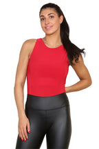Slinky Racer Round Neck Double Layered Top Bodysuit - Multi Trends